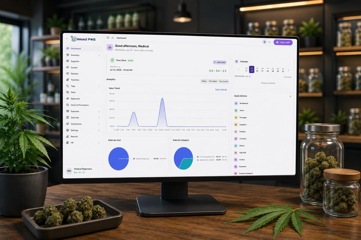 Oklahoma cannabis retailers reviewing dispensary operations challenges on POS software